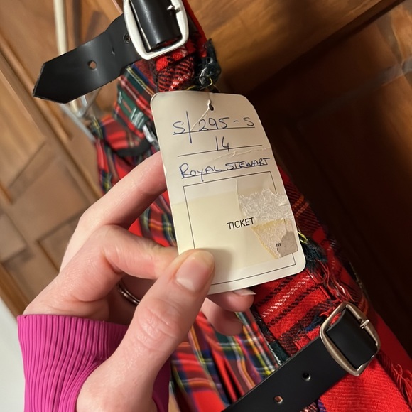 The Scotch House | tartan skirt | midi skirt | red | Sz. 14 - Picture 4 of 6